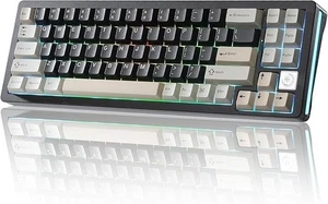 Yunzii AL71 Black Cocoa Cream Wireless Mechanical Keyboard - Open Box - Picture 1 of 7