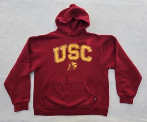 USC Trojans Hoodie Mens Medium Red NCAA Football Russell Athletic Sweatshirt - Picture 1 of 12
