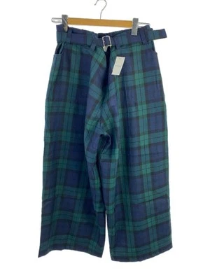 Pantalones Anchos COMME des GARCONS Lana Verde Tartán M CK tl-p006 Otros Foto 1 de 4