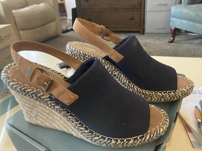 Tom’s Monica azul marino gamuza/cuero nuevo en caja 9,5 Foto 1 de 4