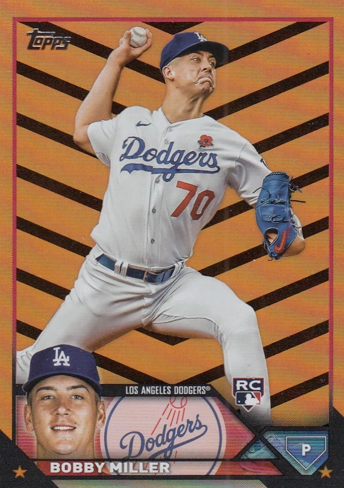 2023 Topps Update ORANGE/BLACK FOIL HALLOWEEN Complete Your Set Rookie US166-330 - Image 1 of 1