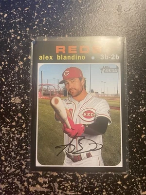 2020 Topps Heritage High Number Short Print Alex Blandino Reds #721 - Image 1 of 2