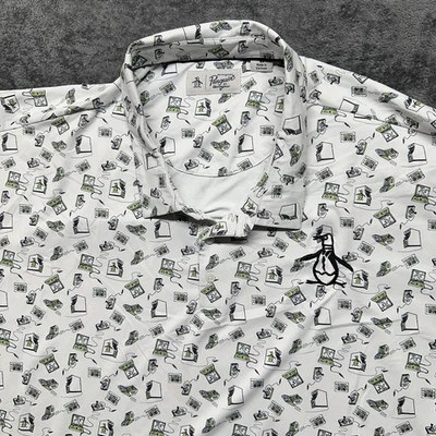 Penguin Munsingwear Polo Shirt Mens 6XL White Short Sleeve Retro Video Games - Image 1 of 4