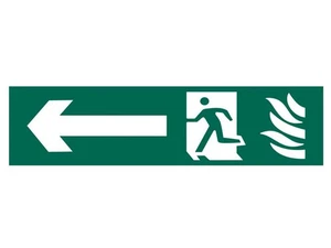 Scan - Running Man Arrow Left - PVC Sign 200 x 50mm - Picture 1 of 1