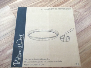 Pampered Chef Tart/Quiche Pan With Fluting Tool New in Box Retired #1543 - Picture 1 of 5