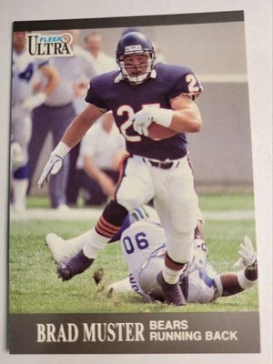 1991 Brad Muster Fleer Ultra Card #158 Chicago Bears Football Vintage NFL Hobby - Image 1 of 3