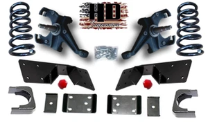 1988-1998 Chevy C1500 4"F 6"R Lowering Spindles Coils Flip Cnotch Drop Kit - Picture 1 of 1