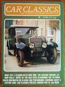 CAR CLASSICS 1975 OCT Vol7 #5 - PANTHER, BLACKHAWK - Imagen 1 de 1
