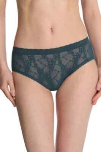 Natori 776303 Crystal Teal BLISS ALLURE Stretch Nylon Lace Girl Brief - One Size - Picture 1 of 4