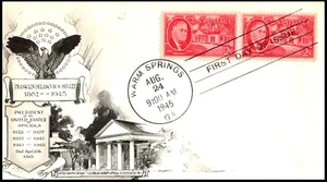 931 Franklin Roosevelt FDC. Day Lowry Cachet, Unaddressed with SF - Picture 1 of 3