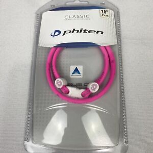 New Phiten Classic Titanium Necklace - 18"/ 45cm - Pink