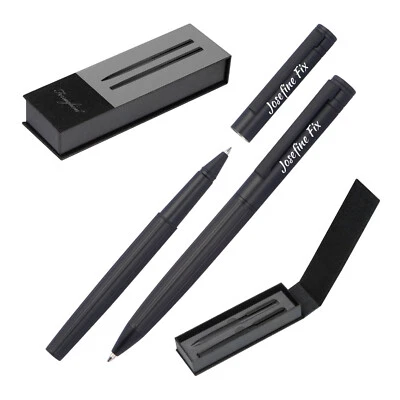 Ferraghini® Schreibset Drehkugelschreiber und Rollerball Wunsch-Gravur graviert - Bild 1 von 4