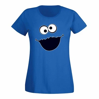 T-Shirt Krümelmonster ohne Keks Karneval Party Kostüm Sesamstraße Damen XS - 3XL - Bild 1 von 2