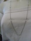 AVON SILVER TONE  15"L CHAIN with CLEAR CRYSTAL BEADS  NECKLACE #8/16A