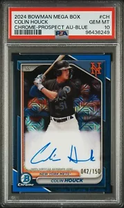 2024 Bowman Chrome Colin Houck MEGA BOX BLUE /150 Autograph Auto GEM MT PSA 10 - Picture 1 of 5