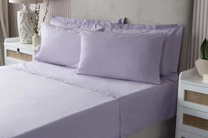 Ropa de cama de polialgodón de 200 hilos de Belledorm todas las tallas en malva - Imagen 1 de 1