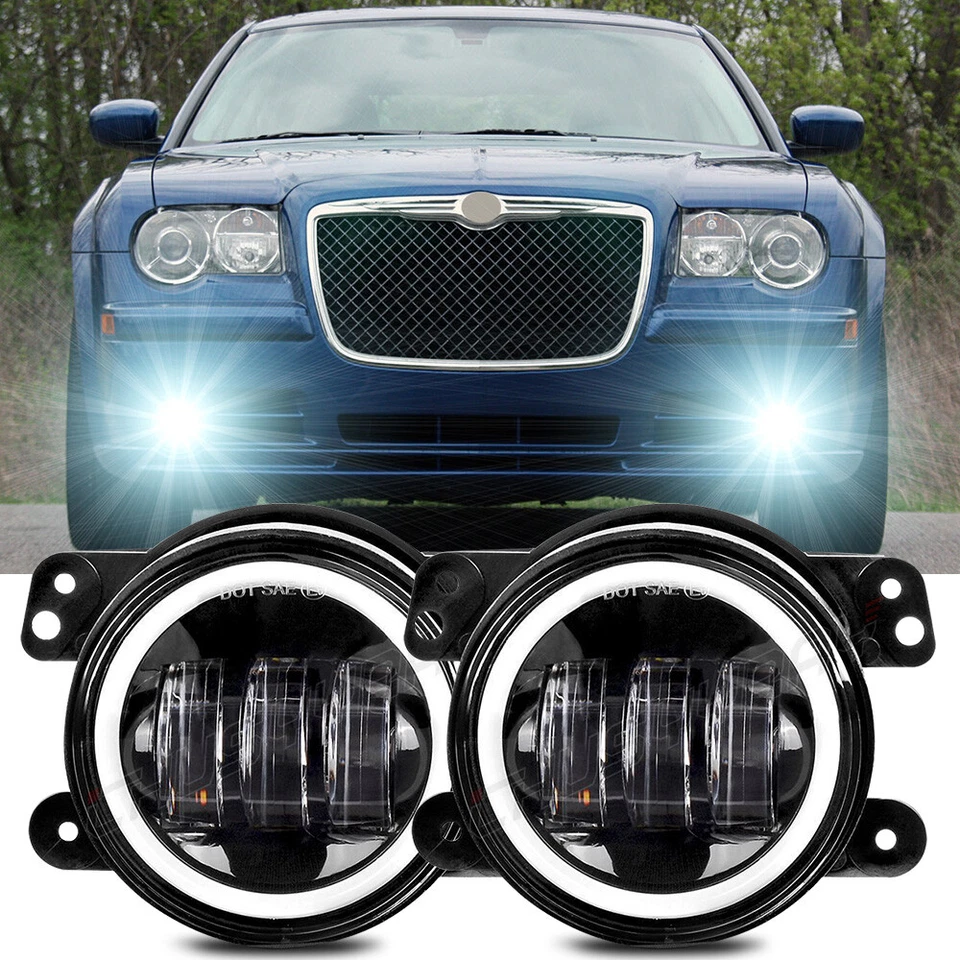 Par de luces antiniebla LED para parachoques aptas para Chrysler 300 2008 2009 2010 Foto 1 de 4