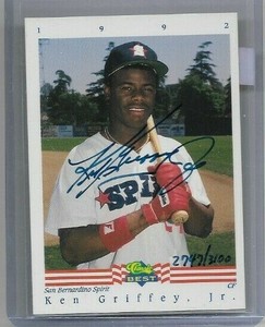 Ken Griffey Jr 1993 Classic Best Auto 2747/3100