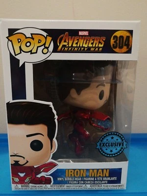 Funko Pop vinyl Avengers Infinity War Iron Man Unmasked Marvel action figure - Image 1 of 4