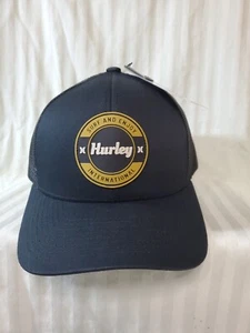 Hurley Offshore Trucker Hat / Cap -Black / Black Mesh- Snapback - Picture 1 of 8