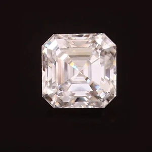 White D Color VVS1 Moissanite Asscher Cut Gemstone Lab Created Diamond 10x10 MM - Picture 1 of 6