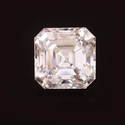 White D Color VVS1 Moissanite Asscher Cut Gemstone Lab Created Diamond 10x10 MM - Image 1 of 4