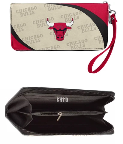 Chicago Bulls NBA Curve Zip Organizer Ladies Wallet Cover