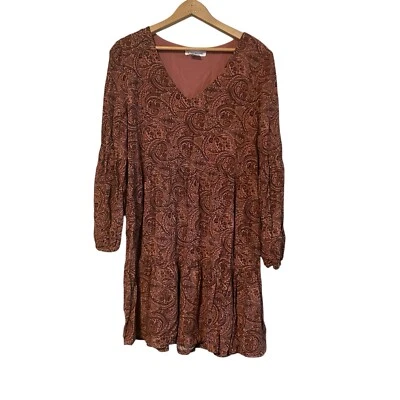 Lucky Brand Paisley Print Tiered Dress Size Medium Boho - Image 1 of 4