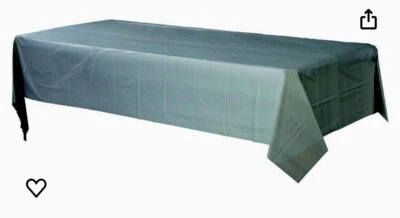 3 Pack Amscan Plastic Table Cover 54"L x 108"W Silver - Image 1 of 4