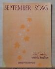 "Septemberlied - 1938 Noten - aus Theaterstück ""Knickerbocker Urlaub"