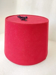 Vintage 1990s Velvet Arab Ottoman Style Arabic Fez Box special made Home decor - Picture 1 of 8