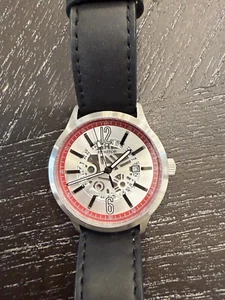 Heritor Men's Watch Automatic Dayne Leather-Band Watch w/Date - Silver/R - Picture 1 of 12