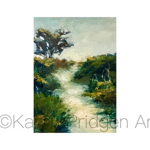 ACEO ATC Limited Edition Art Print /15 Seascape Path Sea Oak - Picture 1 of 2