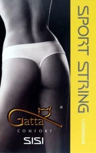 Gatta Sport String Seamless Tanga Panty antibakteriell schwarz weiß haut Gr.M-XL - Bild 1 von 4