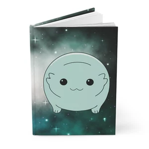 Cute Alien Happy Galaxy Moopsy - Hardcover Notebook Lined Journal by GatorDesign - Picture 1 of 6