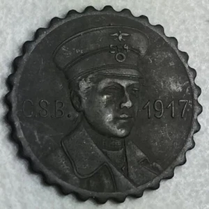 Vintage 1917 CREFELDER STRASSENBAHN 15 Pfennig deutsches Notgeld Transit Token - Bild 1 von 5