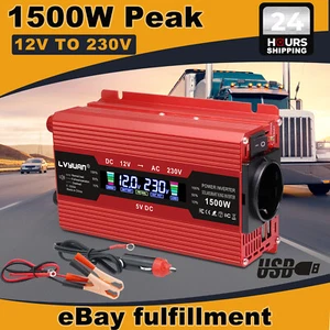 500w Spannungswandler 12v Auf 230v Wechselrichter 2usb Lcd-anzeige - Picture 1 of 8