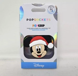 PopSockets PopGrip Disney Christmas Santa Hat Mickey Logo Phone Grip & Stand - Picture 1 of 2