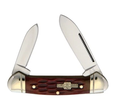 Canoe pocket knife Red Bone handles with Shield Rough Ryder 271 - Image 1 of 3
