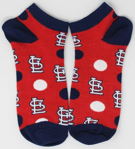 St Louis STL Cardinals MLB Dots Thin Quarter 1/4 Socks *Youth Size 13, Adult 1-5 Cover