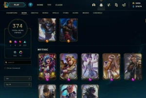Cuenta de lol Valorada en 1400€ mmr de platino y todos los personajes NEGOCIABLE - Imagen 1 de 5