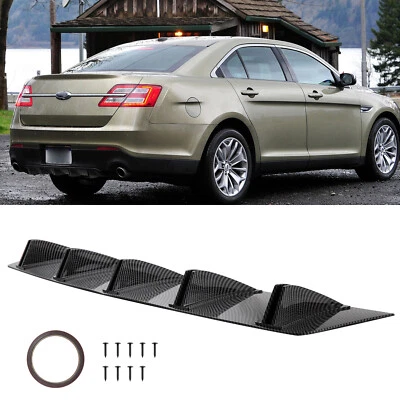 For Ford Taurus SHO Sedan Carbon Rear Bumper Diffuser Spoiler Splitter 10-Fins — 第 1/4 张图片