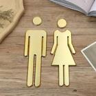 Bathroom Restroom Loo Woman&Man 3D Toilet Sign WC Sticker Plaque Door Hot Z8R7