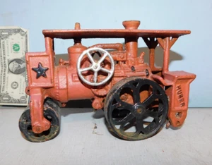 HUBER DAMPFSTRASSENWALZE GUSSEISEN STRASSENBAU SPIELZEUG Dampftriebmaschine fa - Bild 1 von 9