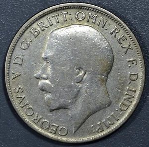 1920 1 FLORIN SILVER COIN UK Thin Sceptre George V Sp#4022/KM#817a Gr: F A4025 - Picture 1 of 2