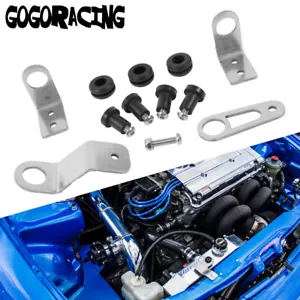 Bolt-On Radiator Bracket Kit For Honda Civic 92-00 EK EG K20 K24 K-Swap Motor - Picture 1 of 11
