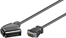 2m Scart 20pol auf VGA 15pol Kabel                #e582