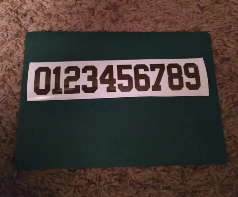 Cleveland browns Helmet Number Decals full size REAR numbers 0-9 Cover