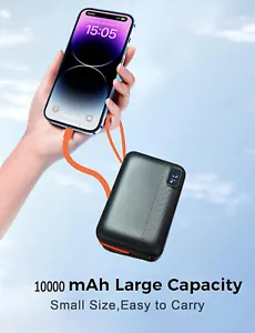 Portable Charger Power Bank 10000mAh 22.5W Fast Charging Battery Pack for iPhone - Picture 1 of 8