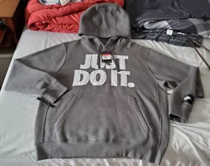 Nike Suéter Para Hombre Adulto Mediano Gris Just Do It Logotipo Sudadera Camisa Pulóver Sudadera con Capucha - Imagen 1 de 6